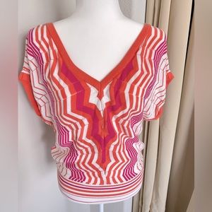 NWOT BEBE DOLMAN PINK STRIPES SMALL